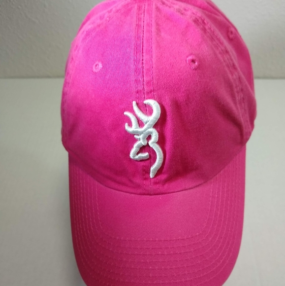 Browning Buckmark Logo Women's Pink Baseball Cap Hat Lightweight Activewear - Picture 4 of 7